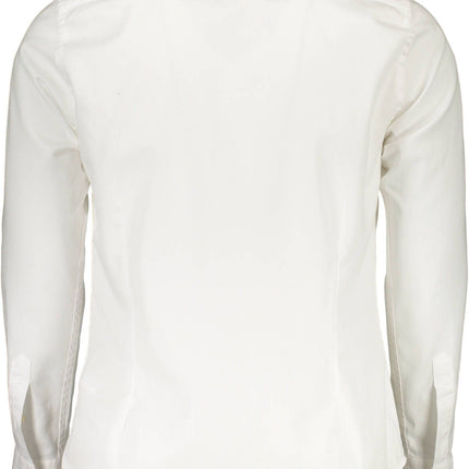 White Cotton Men Shirt