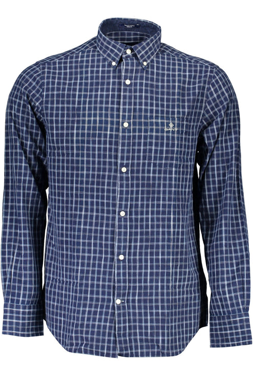 Elegant blauw biologisch katoenen shirt voor mannen