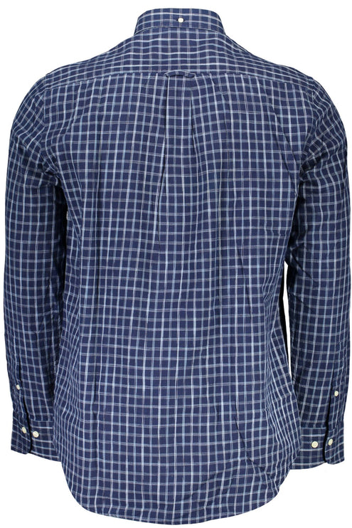 Elegant blauw biologisch katoenen shirt voor mannen