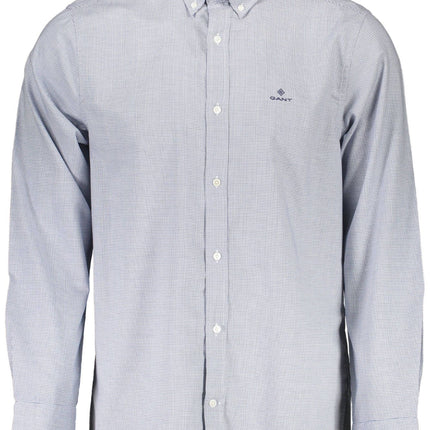 Elegant biologisch katoenen blend blauw shirt