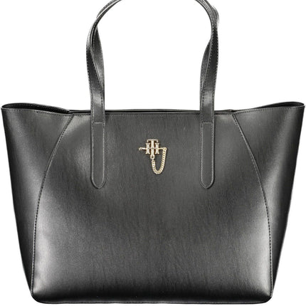 Black Polyethylene Women Handbag