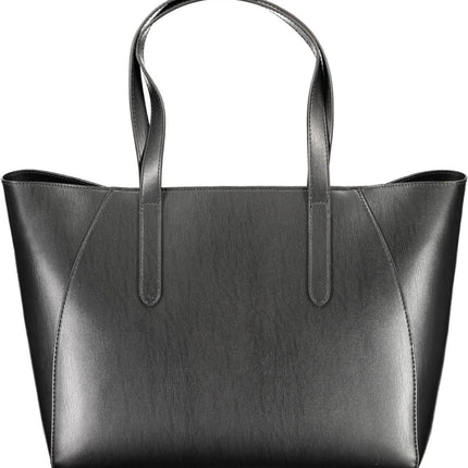 Black Polyethylene Women Handbag