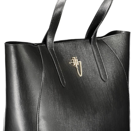 Black Polyethylene Women Handbag