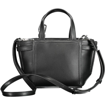 Black Polyester Women Handbag