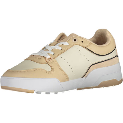 Beige Leather Women Sneaker