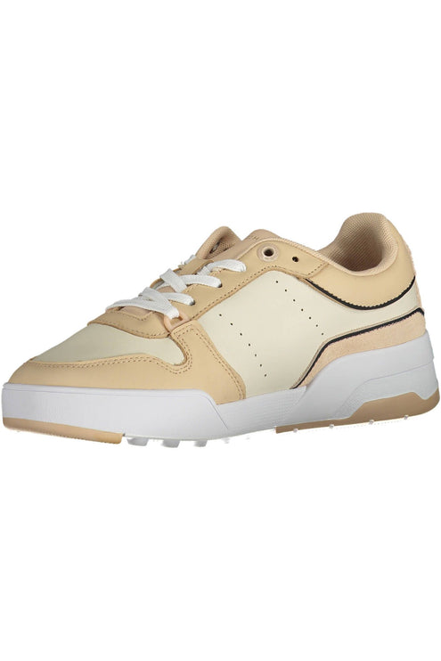 Beige Leather Women Sneaker