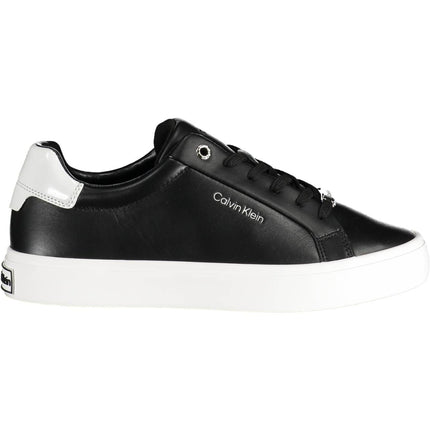 Black Leather Women Sneaker