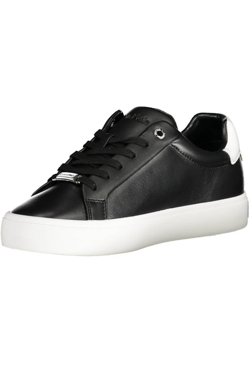 Black Leather Women Sneaker