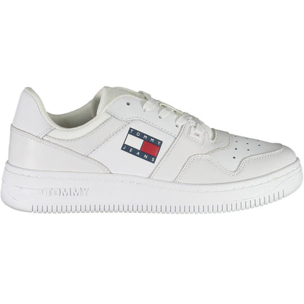 White Polyester Women Sneaker