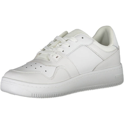 White Polyester Women Sneaker