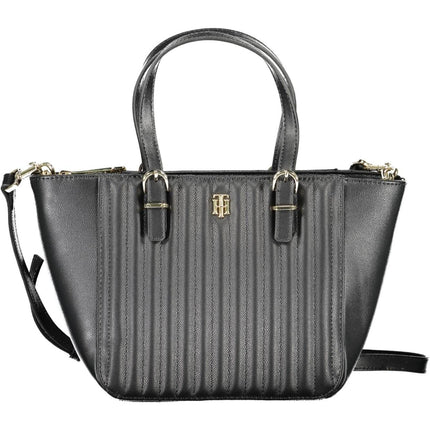 Black Polyethylene Women Handbag