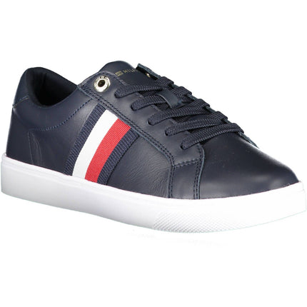 Blue Leather Women Sneaker