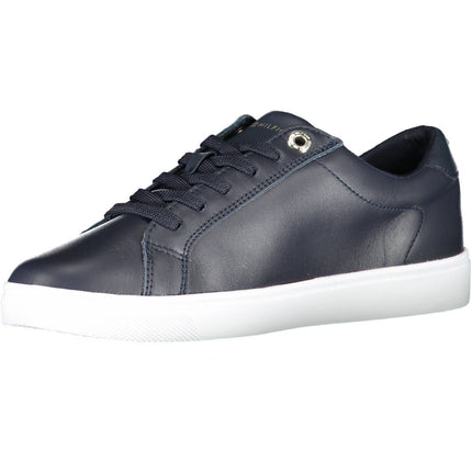 Blue Leather Women Sneaker