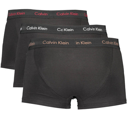 Black Cotton Men Underwear Trunk Pack