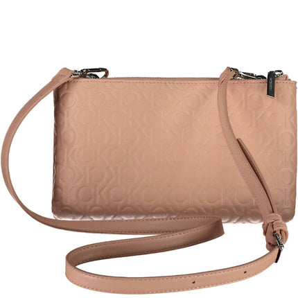 Pink Polyester Women Handbag