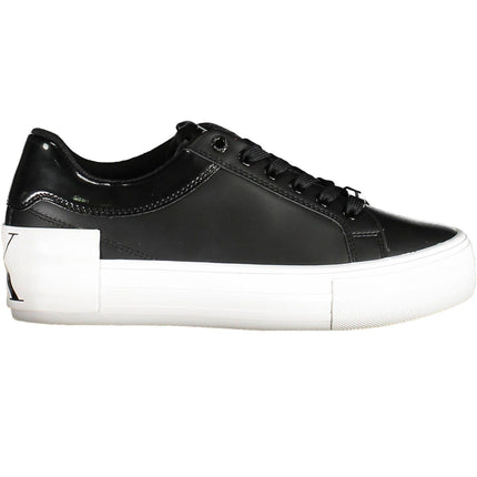 Black Leather Women Sneaker