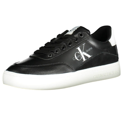 Black Leather Women Sneaker