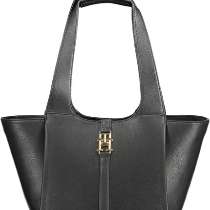 Black Polyethylene Women Handbag