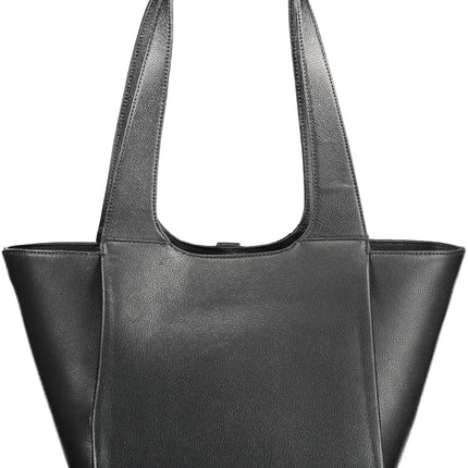 Black Polyethylene Women Handbag