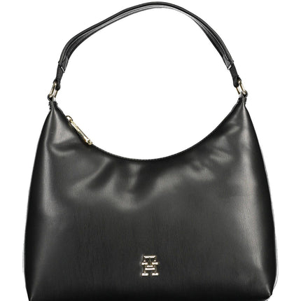 Black Polyethylene Women Handbag