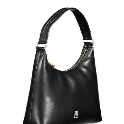 Black Polyethylene Women Handbag