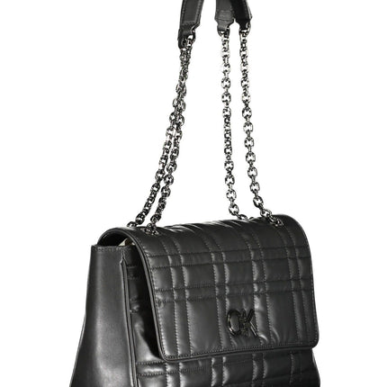 Black Polyester Women Handbag