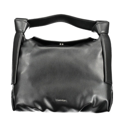 Black Polyester Women Handbag