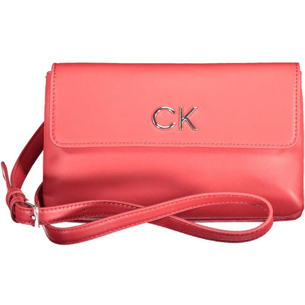 Red Polyester Women Handbag