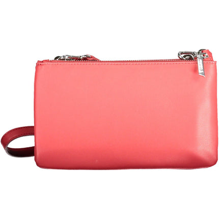 Red Polyester Women Handbag