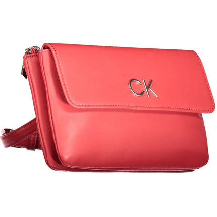 Red Polyester Women Handbag