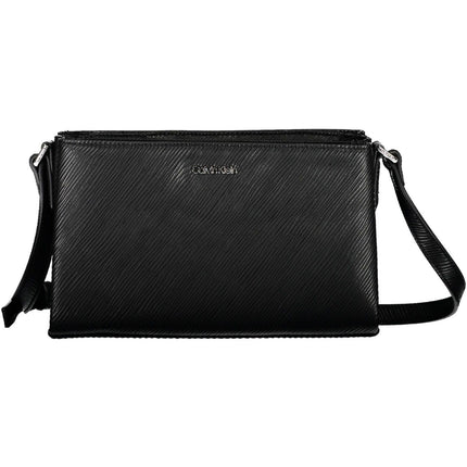 Black Polyester Women Handbag