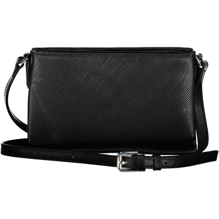 Black Polyester Women Handbag