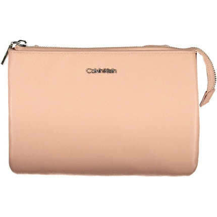 Pink Polyester Women Handbag