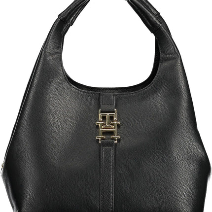 Black Polyethylene Women Handbag