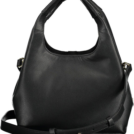 Black Polyethylene Women Handbag