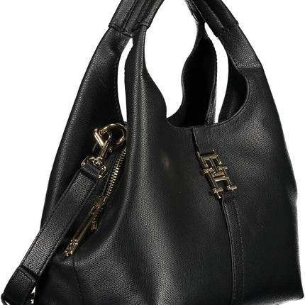 Black Polyethylene Women Handbag