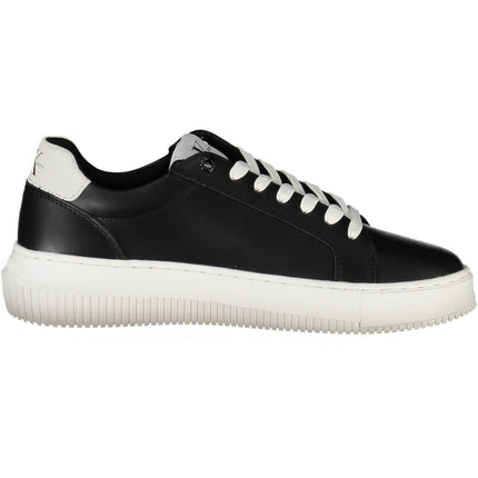 Black Leather Women Sneaker