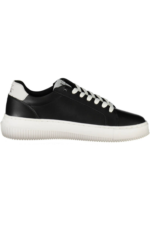 Black Leather Women Sneaker