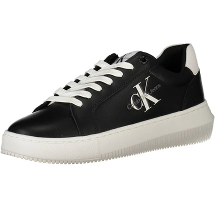 Black Leather Women Sneaker