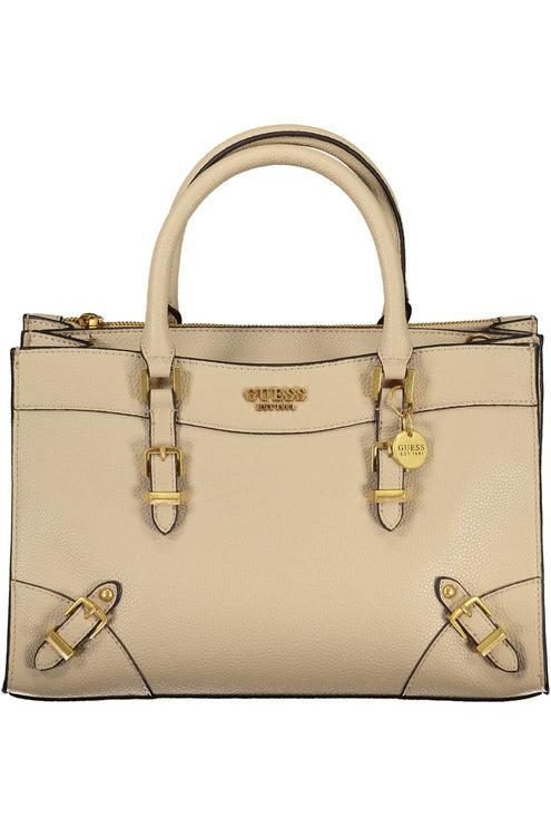 Chique beige handtas met twee compartimenten