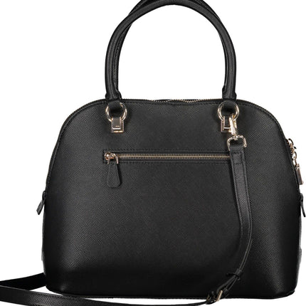 Chique zwarte Guess handtas met contrasterende details