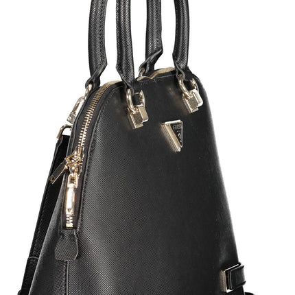 Chique zwarte Guess handtas met contrasterende details