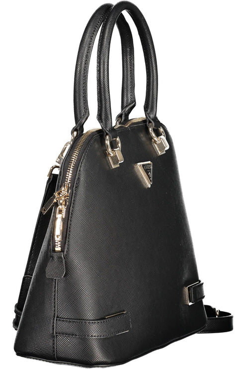 Chique zwarte Guess handtas met contrasterende details