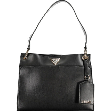 Black Polyethylene Women Handbag