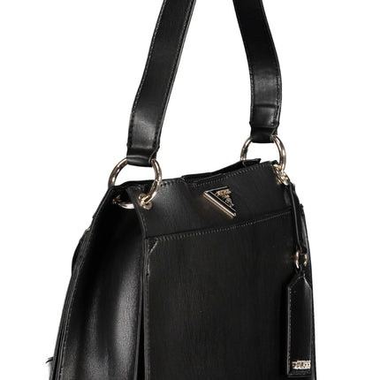 Black Polyethylene Women Handbag