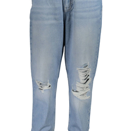 Light Blue Cotton Women Jeans