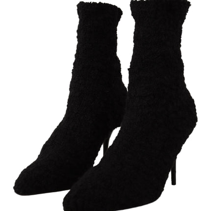 Bottes de viscose noire élégantes noires