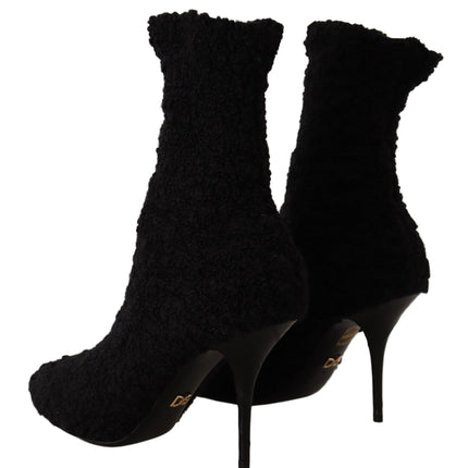 Bottes de viscose noire élégantes noires