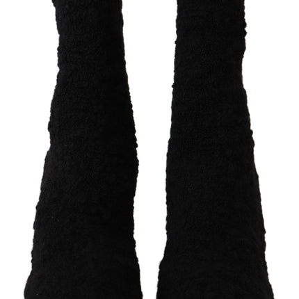 Bottes de viscose noire élégantes noires