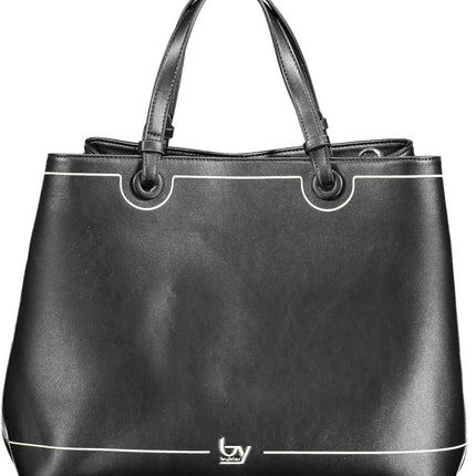 Black Polyethylene Women Handbag